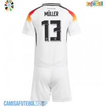 Camisa de time de futebol Alemanha Thomas Muller #13 Replicas 1º Equipamento Infantil Europeu 2024 Manga Curta (+ Calças curtas)